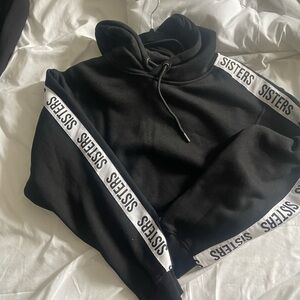 Black Cropped Sisters Hoodie- James Charles